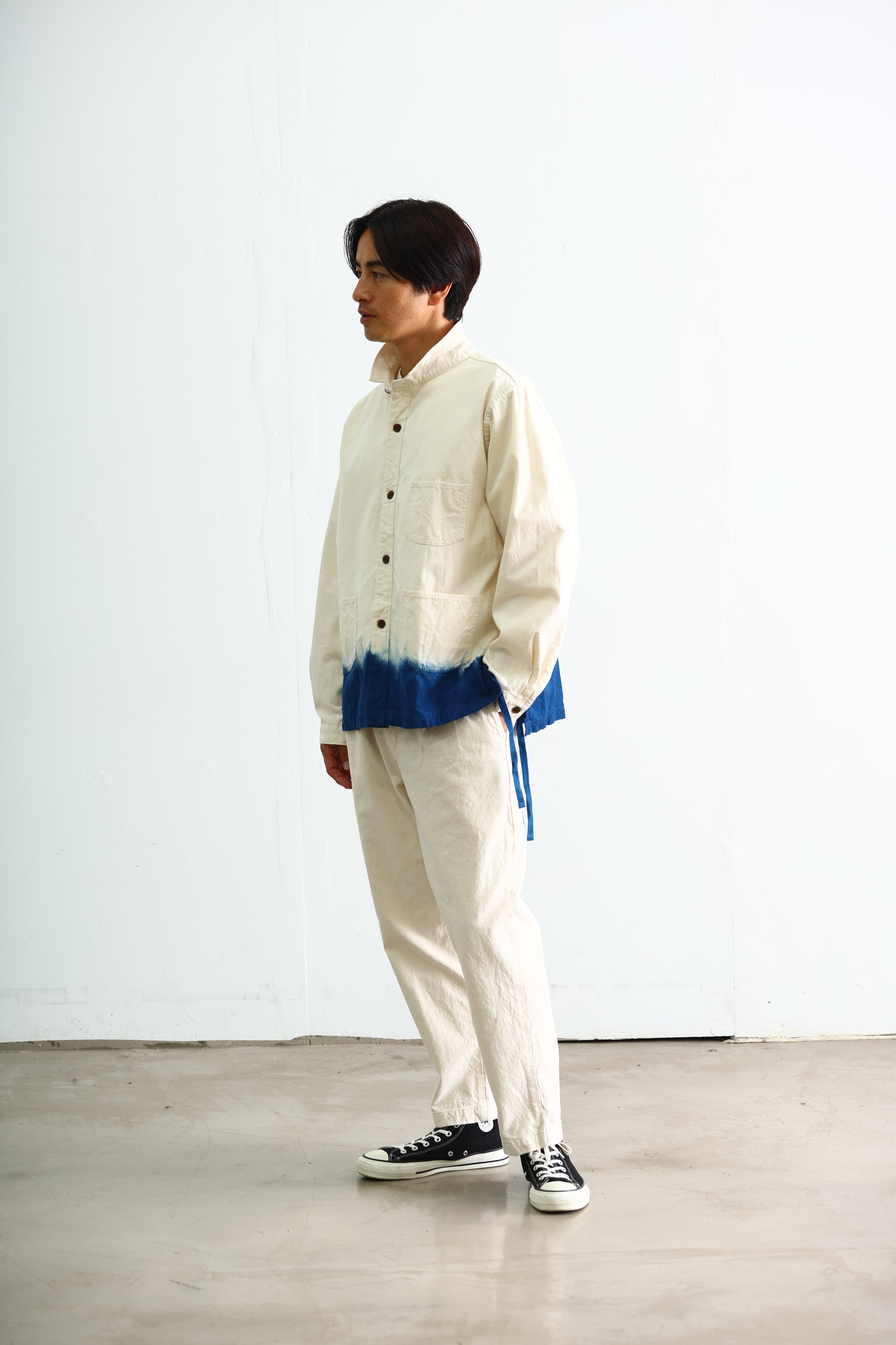 INDIGO 8oz CANVAS WING COLLAR SHIRT – SEUVAS
