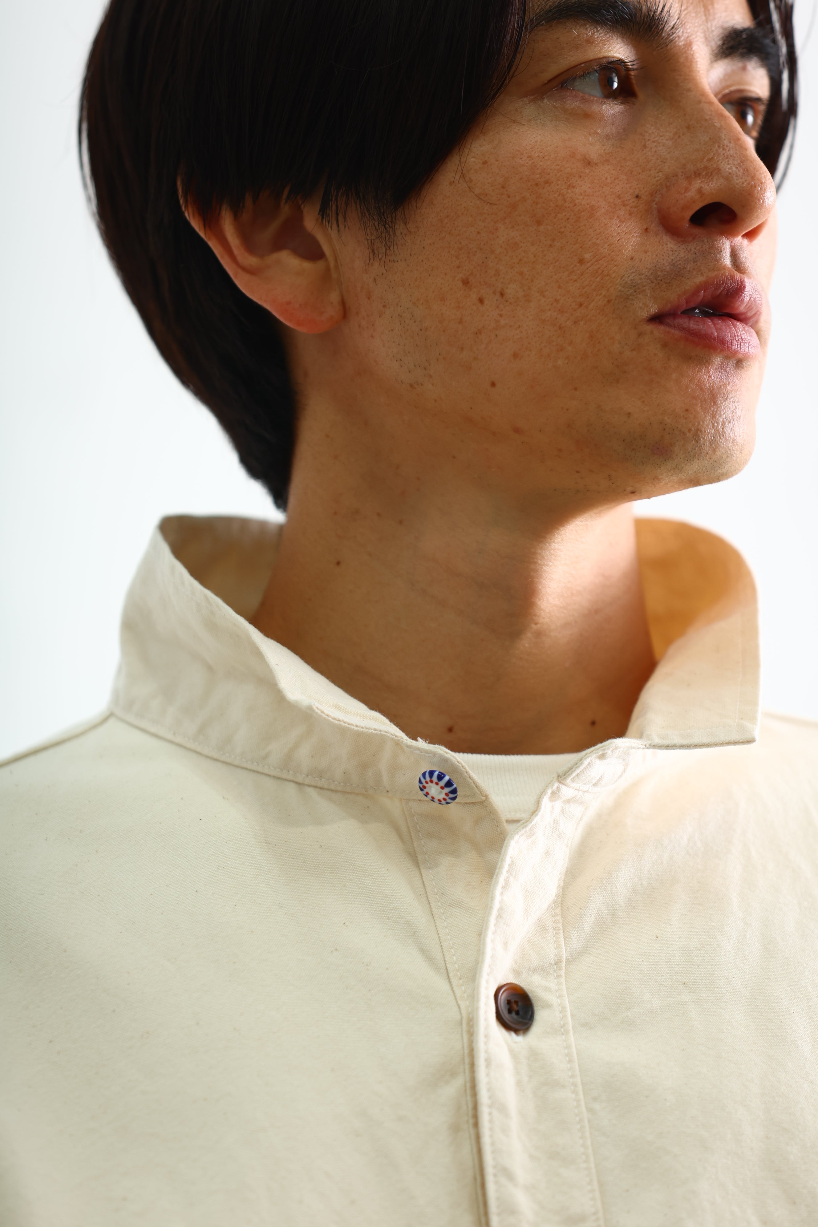 INDIGO 8oz CANVAS WING COLLAR SHIRT – SEUVAS