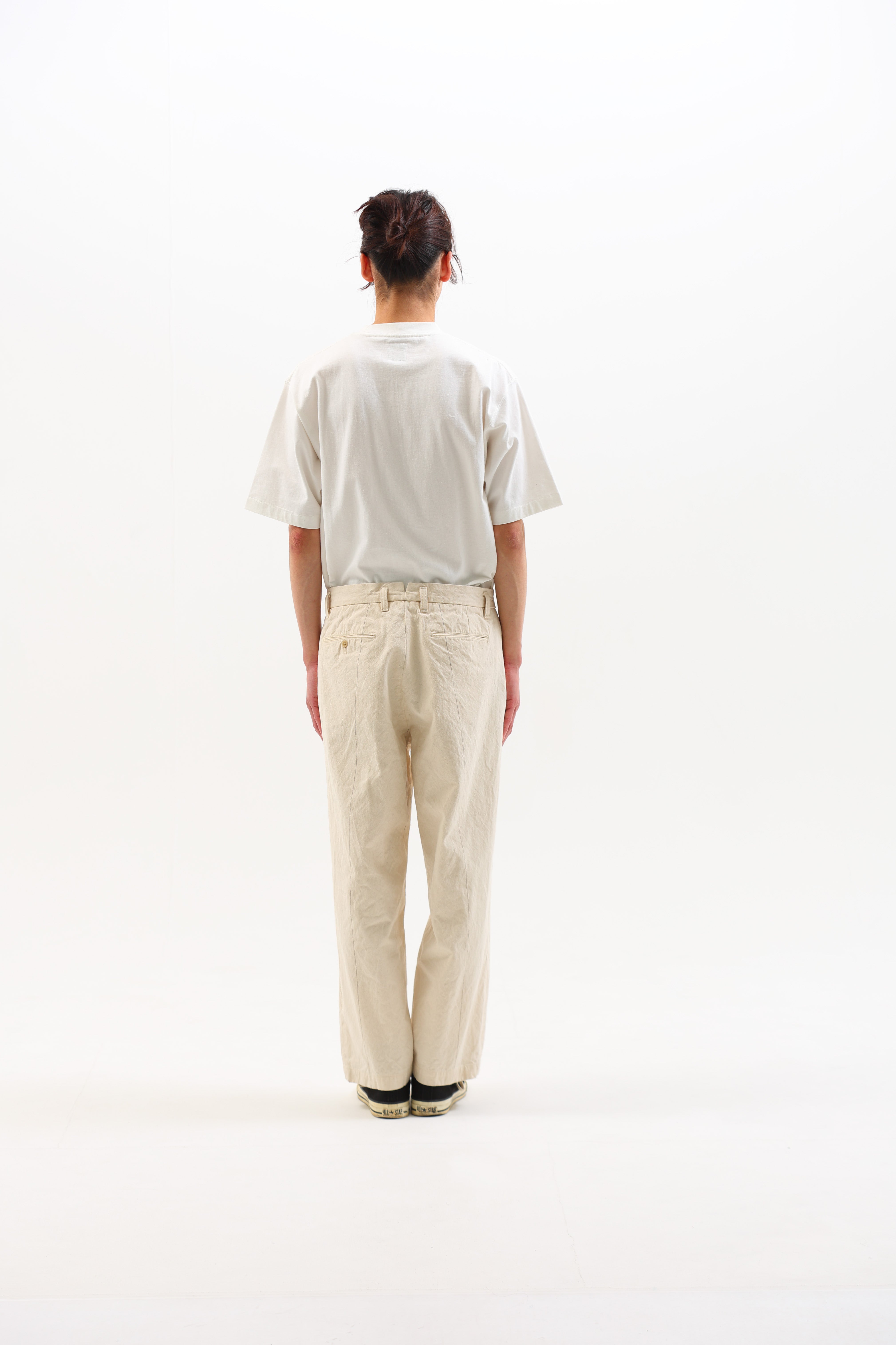 STRIPE CANVAS 2TUCK TROUSERS – SEUVAS