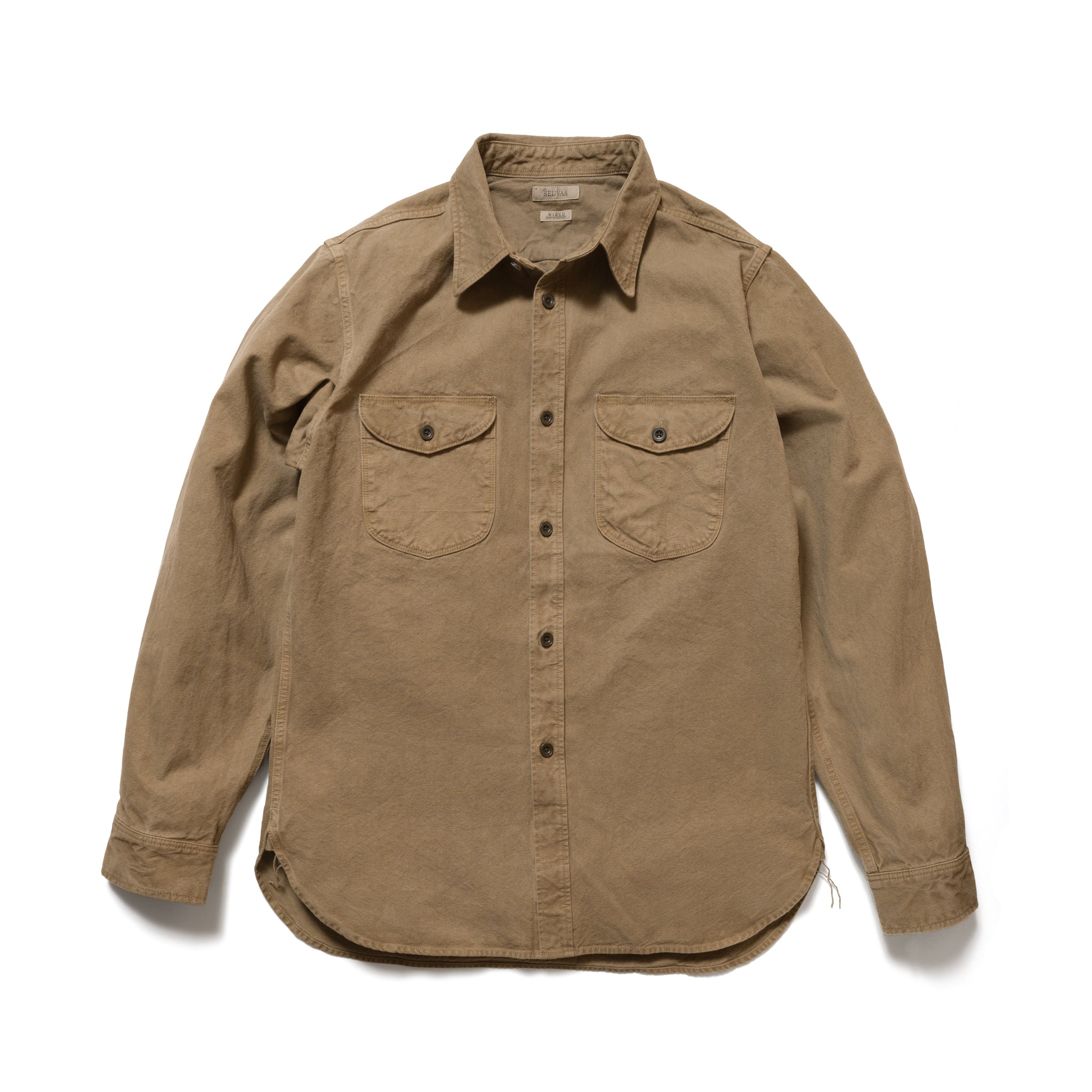 Coffee - 8oz CANVAS FLAP WORK SHIRT | SEUVAS