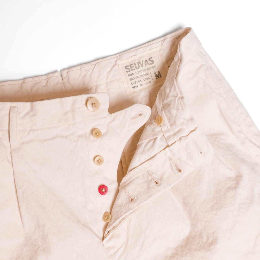 10oz CANVAS_2 TUCK SHORTS _ Matcha