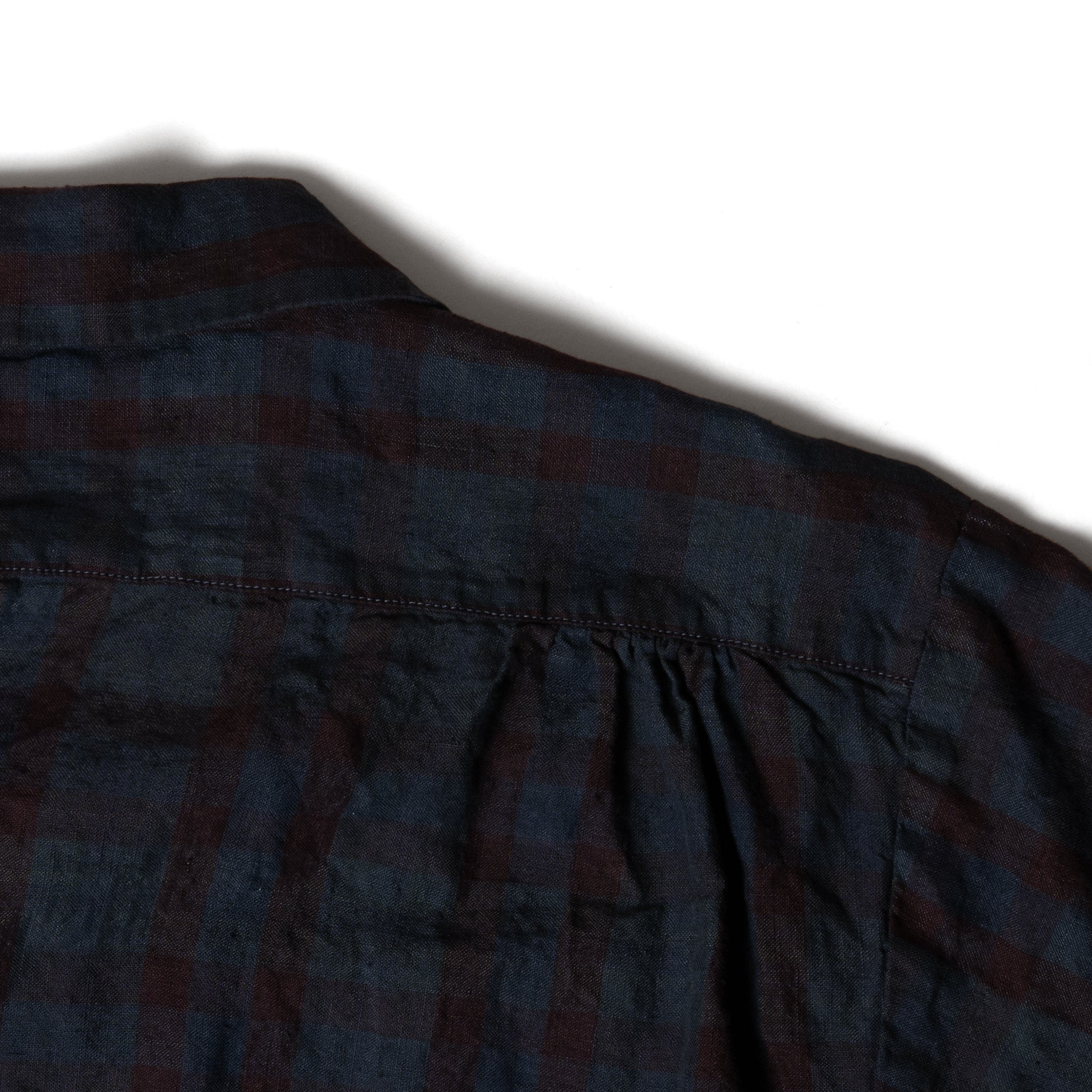 LINEN OPEN COLLAR SHIRT (OVER DYED) – SEUVAS